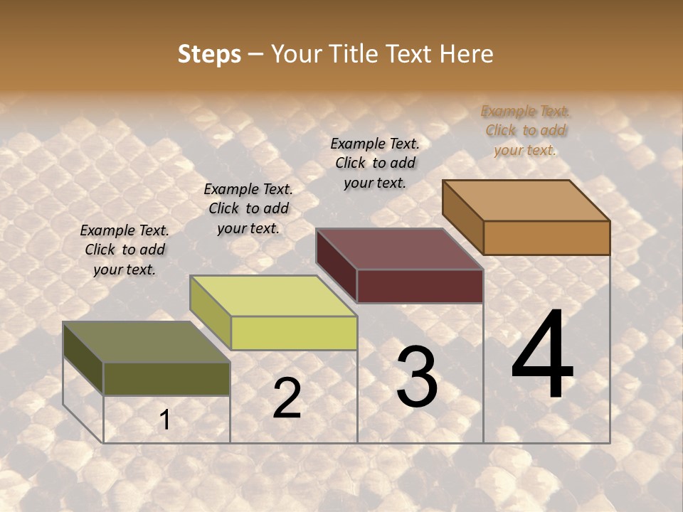 Brown Snake Leather PowerPoint Template