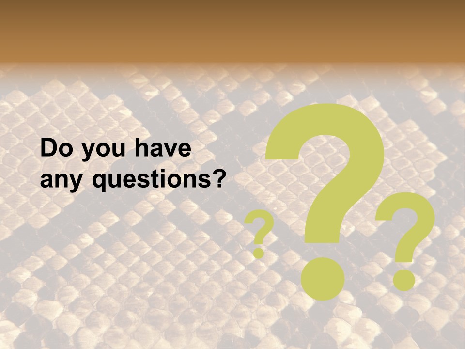 Brown Snake Leather PowerPoint Template