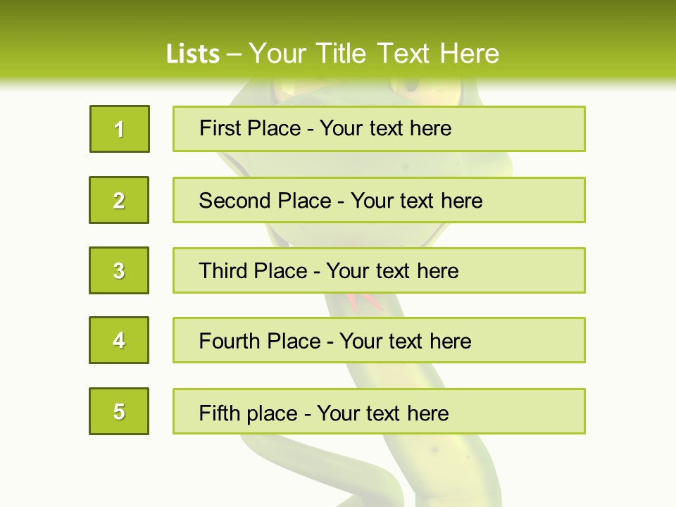 Python Morsure Character PowerPoint Template