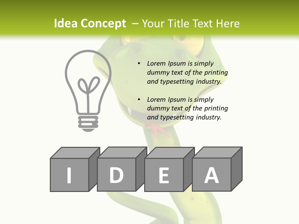 Python Morsure Character PowerPoint Template