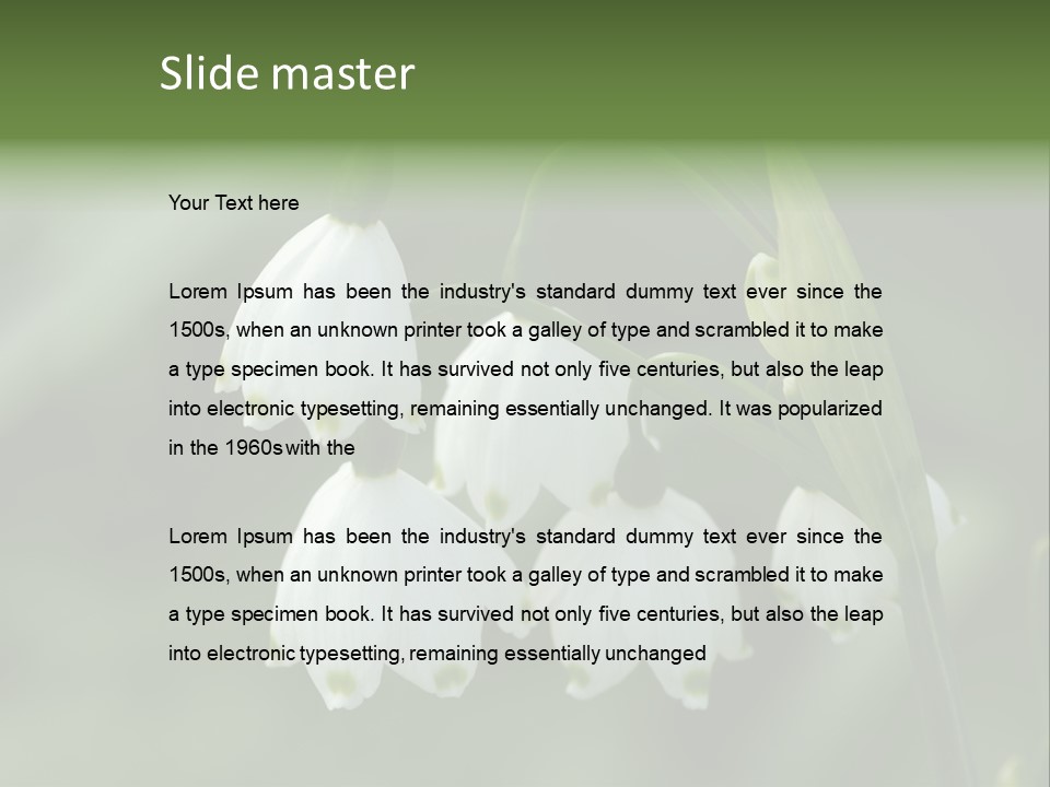 Pflanze Weiss Winter PowerPoint Template