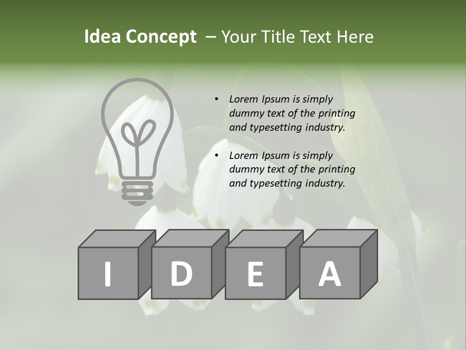 Pflanze Weiss Winter PowerPoint Template