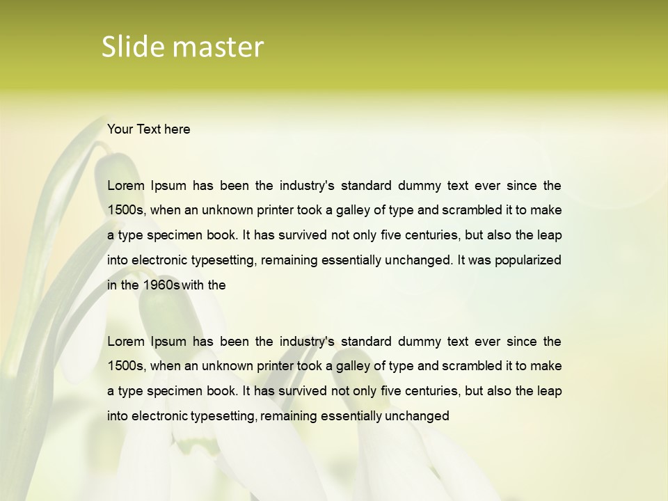 Drop Flower Botany PowerPoint Template