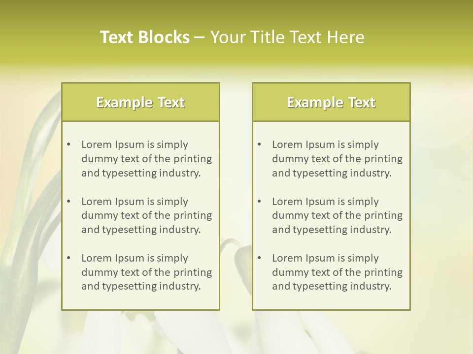 Drop Flower Botany PowerPoint Template