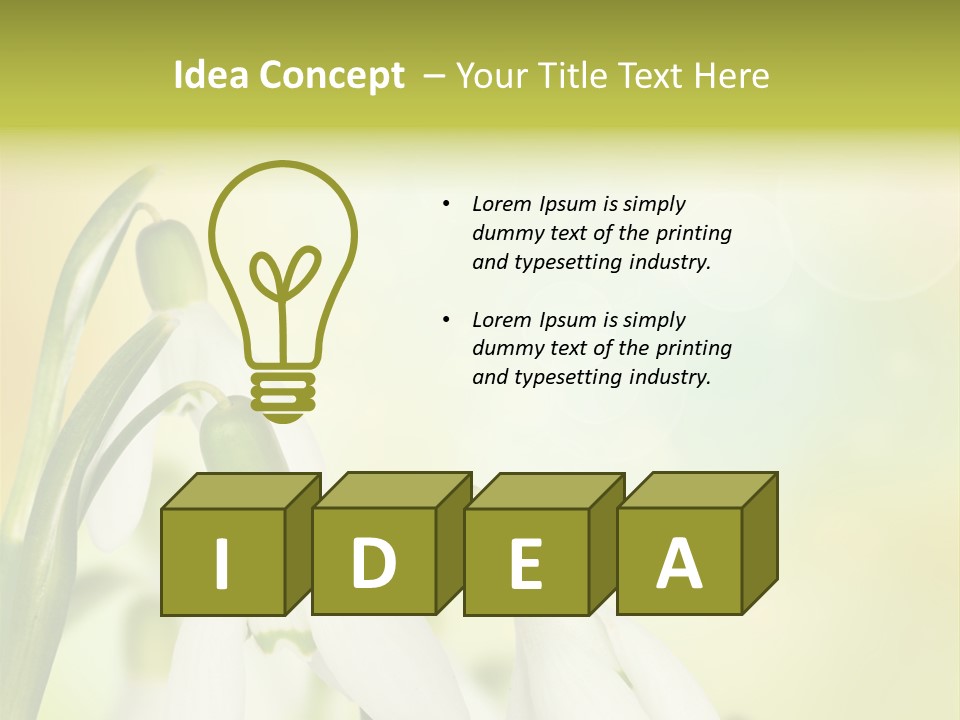 Drop Flower Botany PowerPoint Template