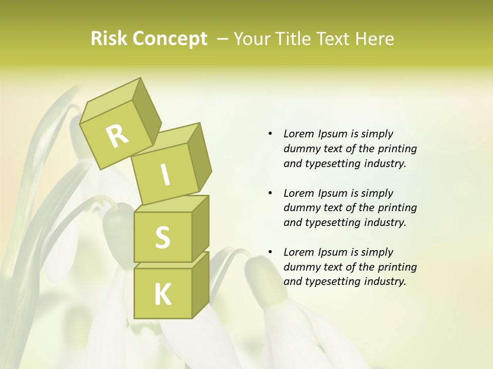 Drop Flower Botany PowerPoint Template