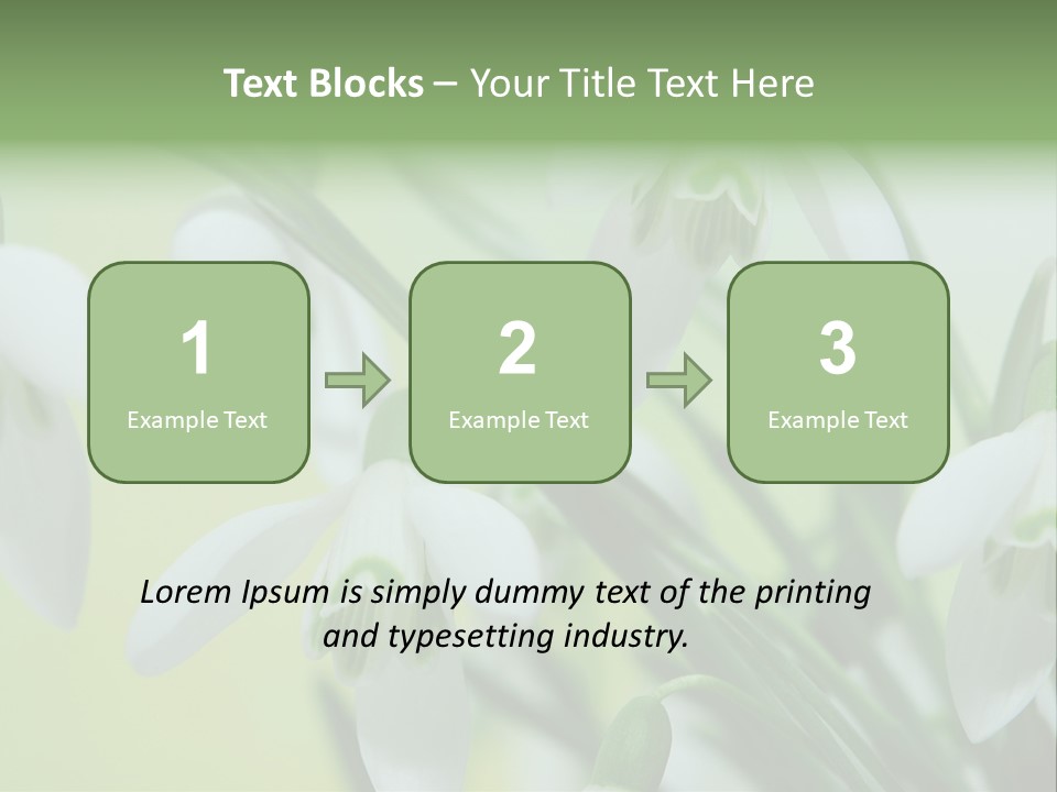 Beauty In Nature Snowdrops Flower PowerPoint Template