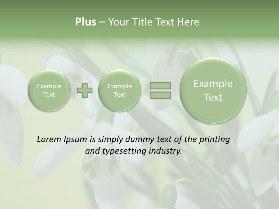 Beauty In Nature Snowdrops Flower PowerPoint Template
