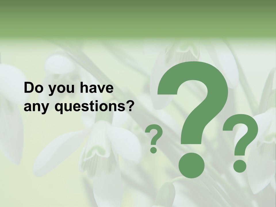 Beauty In Nature Snowdrops Flower PowerPoint Template