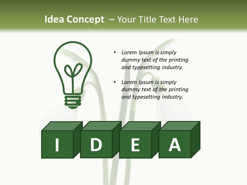 Fruhlingsbote Januar Blume PowerPoint Template