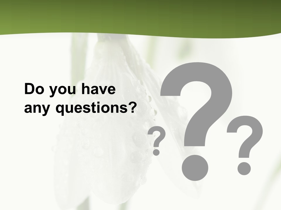 Snowdrop White Morning PowerPoint Template