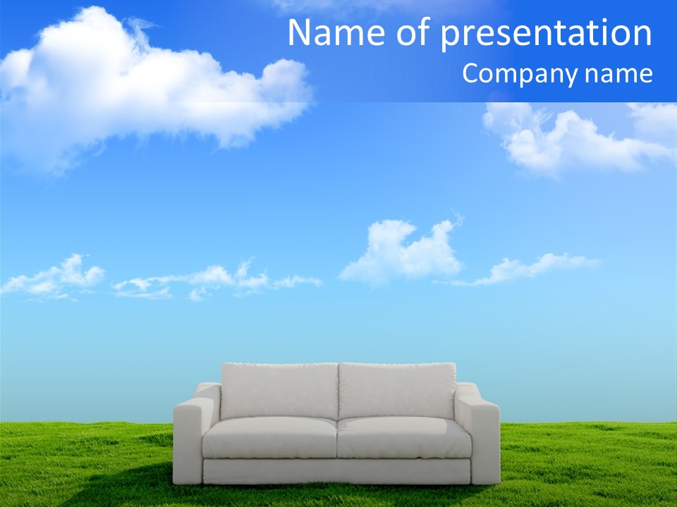 Sky Fluffy Saturated PowerPoint Template