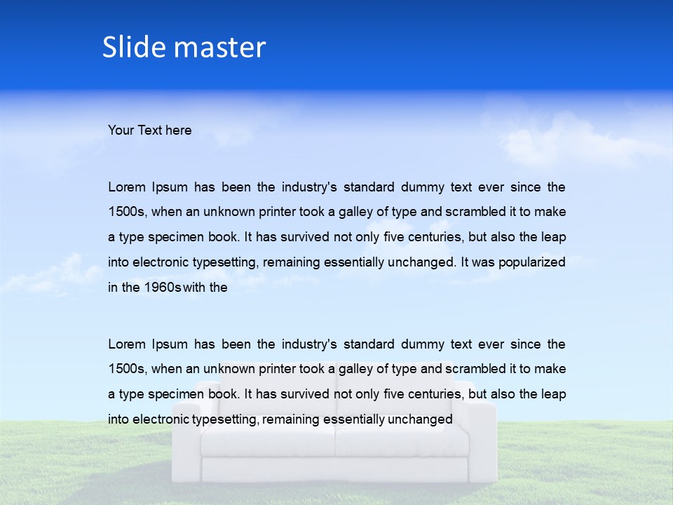 Sky Fluffy Saturated PowerPoint Template