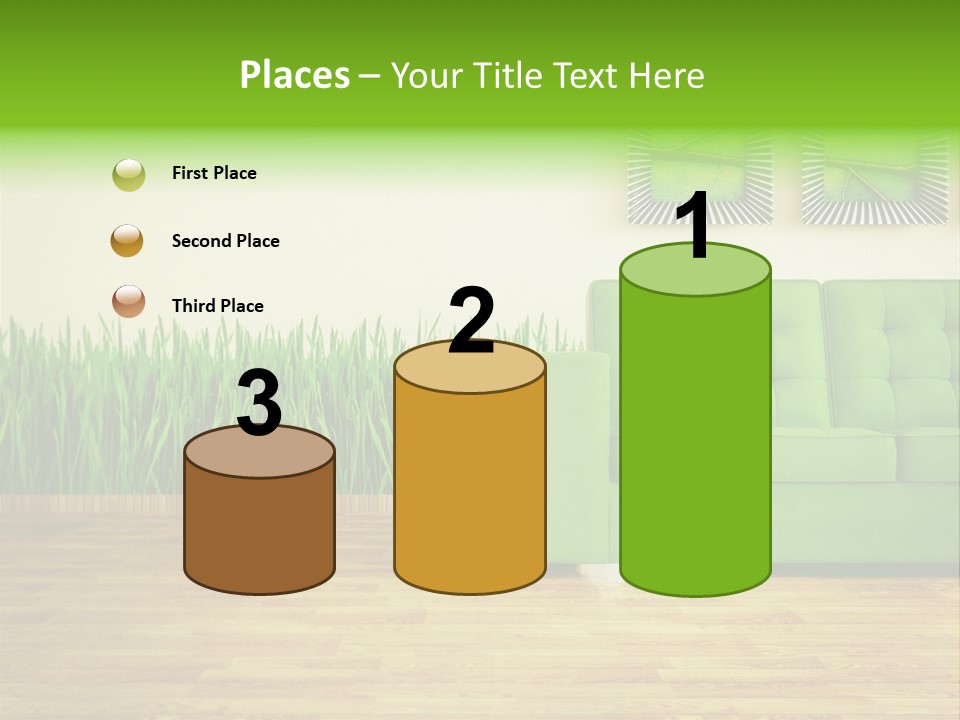 Furniture Frame Living PowerPoint Template