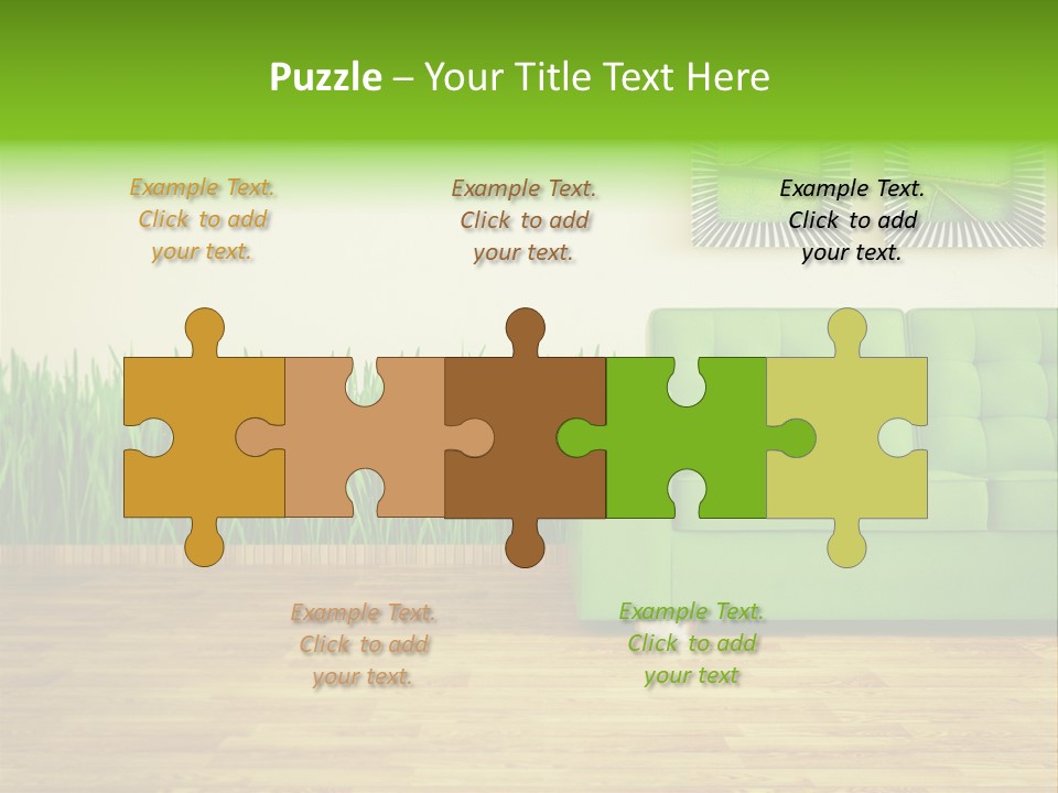 Furniture Frame Living PowerPoint Template