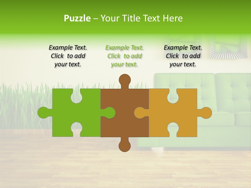 Furniture Frame Living PowerPoint Template