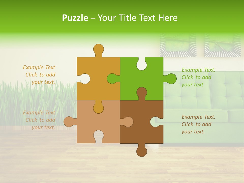 Furniture Frame Living PowerPoint Template