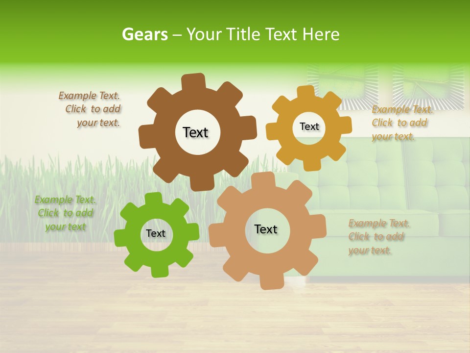 Furniture Frame Living PowerPoint Template