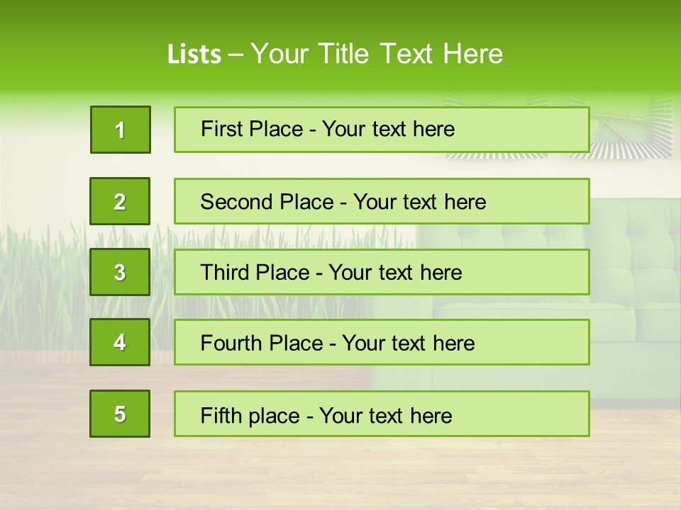 Furniture Frame Living PowerPoint Template