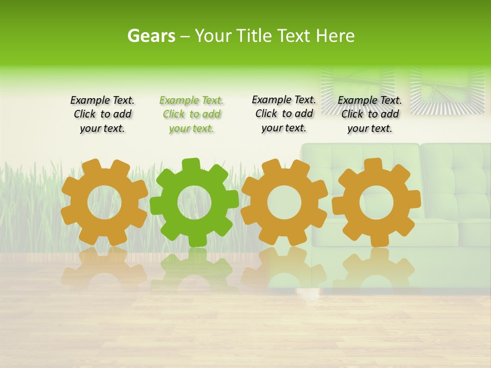 Furniture Frame Living PowerPoint Template