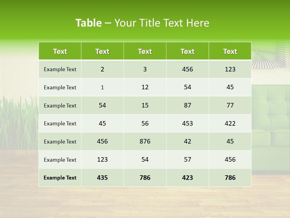 Furniture Frame Living PowerPoint Template