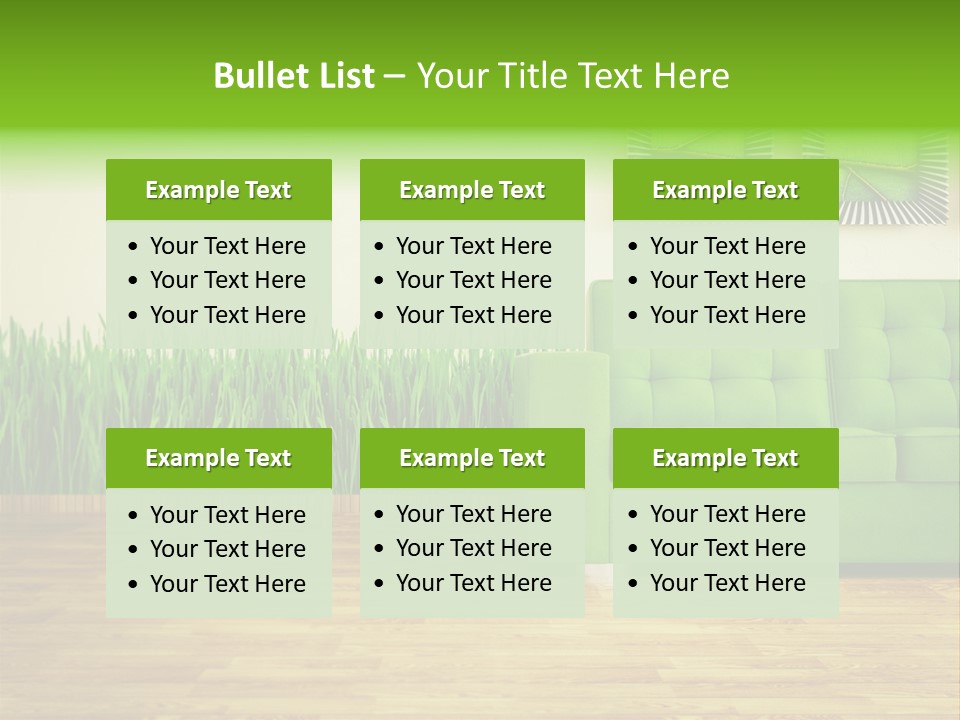 Furniture Frame Living PowerPoint Template