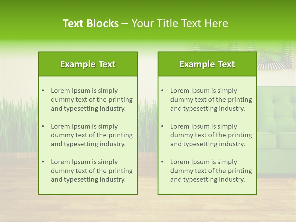 Furniture Frame Living PowerPoint Template
