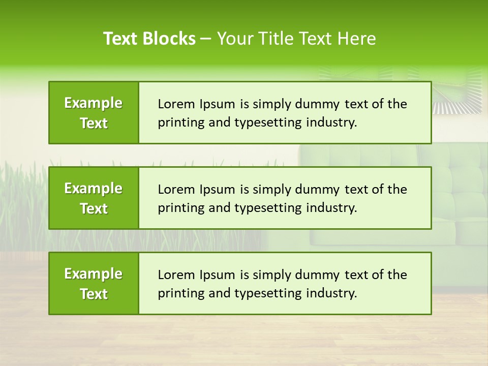 Furniture Frame Living PowerPoint Template