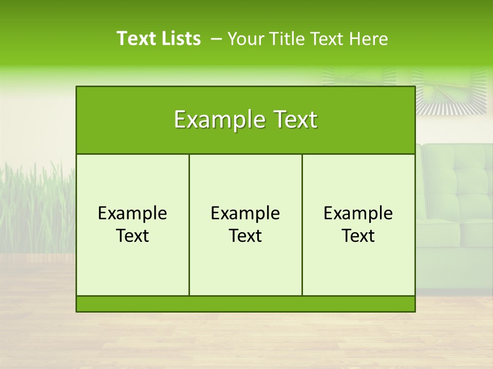 Furniture Frame Living PowerPoint Template