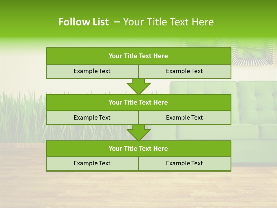 Furniture Frame Living PowerPoint Template