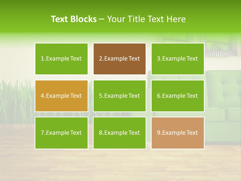 Furniture Frame Living PowerPoint Template