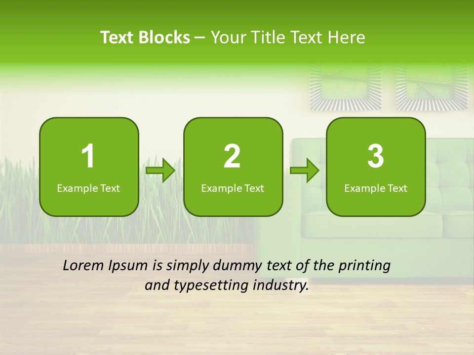Furniture Frame Living PowerPoint Template