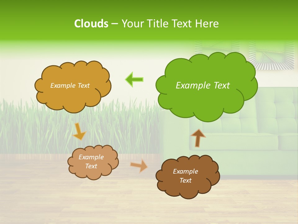 Furniture Frame Living PowerPoint Template