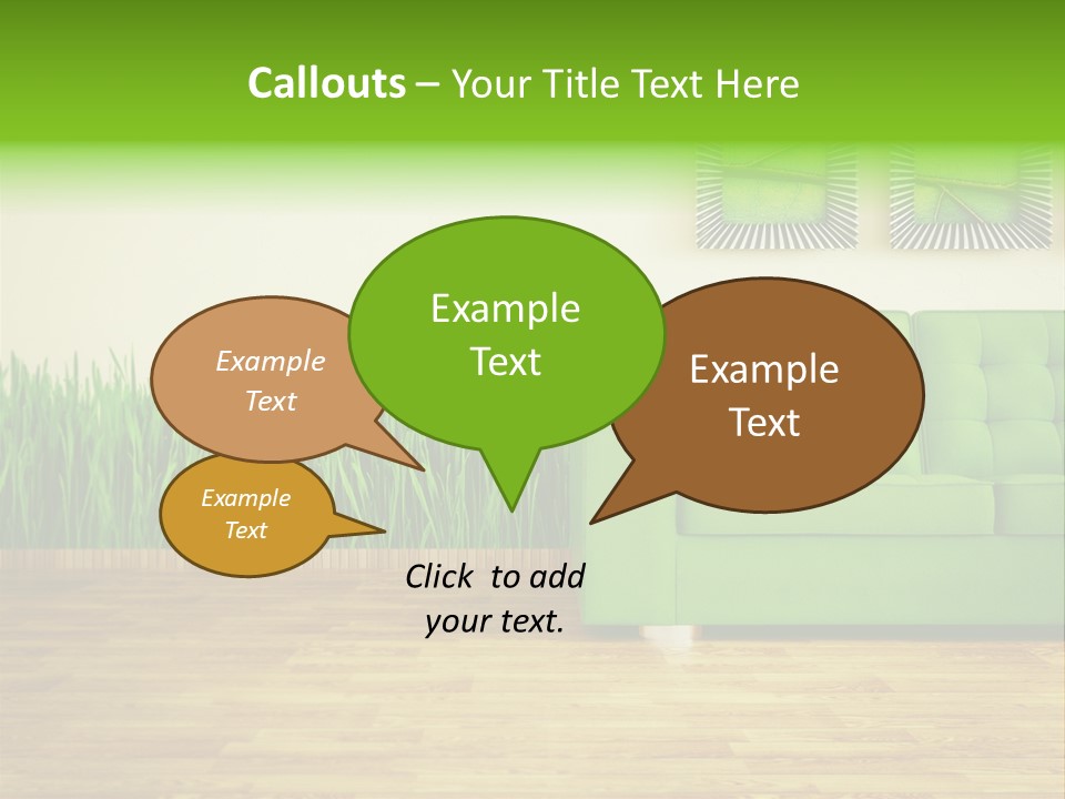 Furniture Frame Living PowerPoint Template