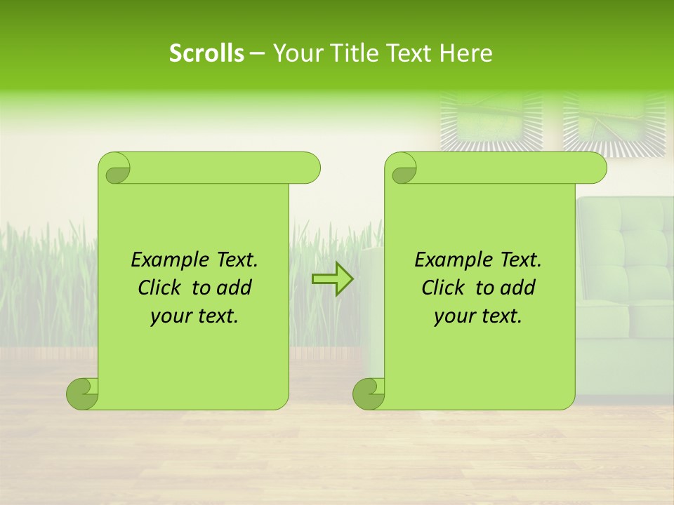 Furniture Frame Living PowerPoint Template