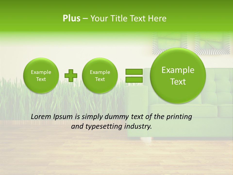 Furniture Frame Living PowerPoint Template