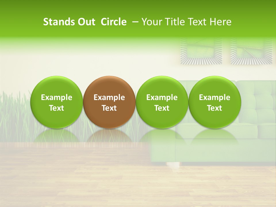 Furniture Frame Living PowerPoint Template