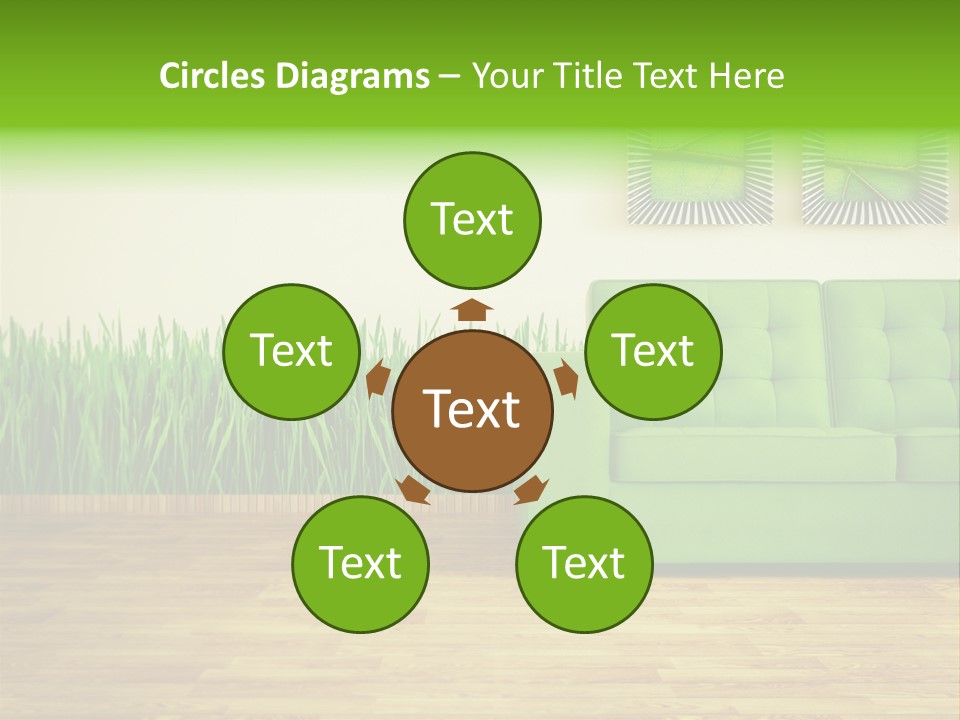 Furniture Frame Living PowerPoint Template