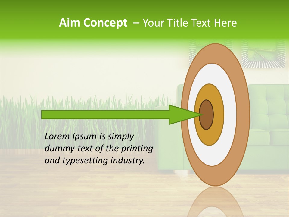 Furniture Frame Living PowerPoint Template