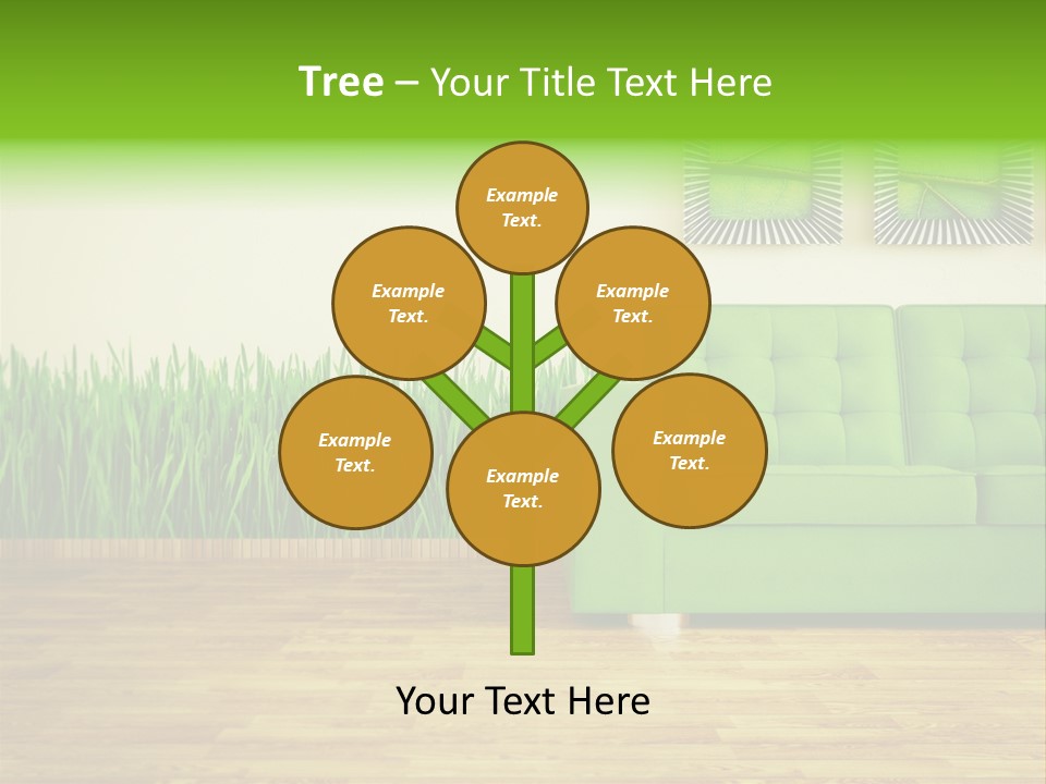 Furniture Frame Living PowerPoint Template