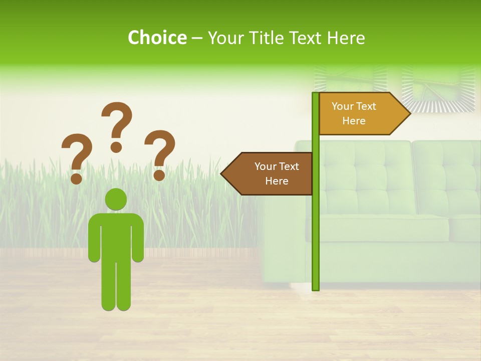 Furniture Frame Living PowerPoint Template