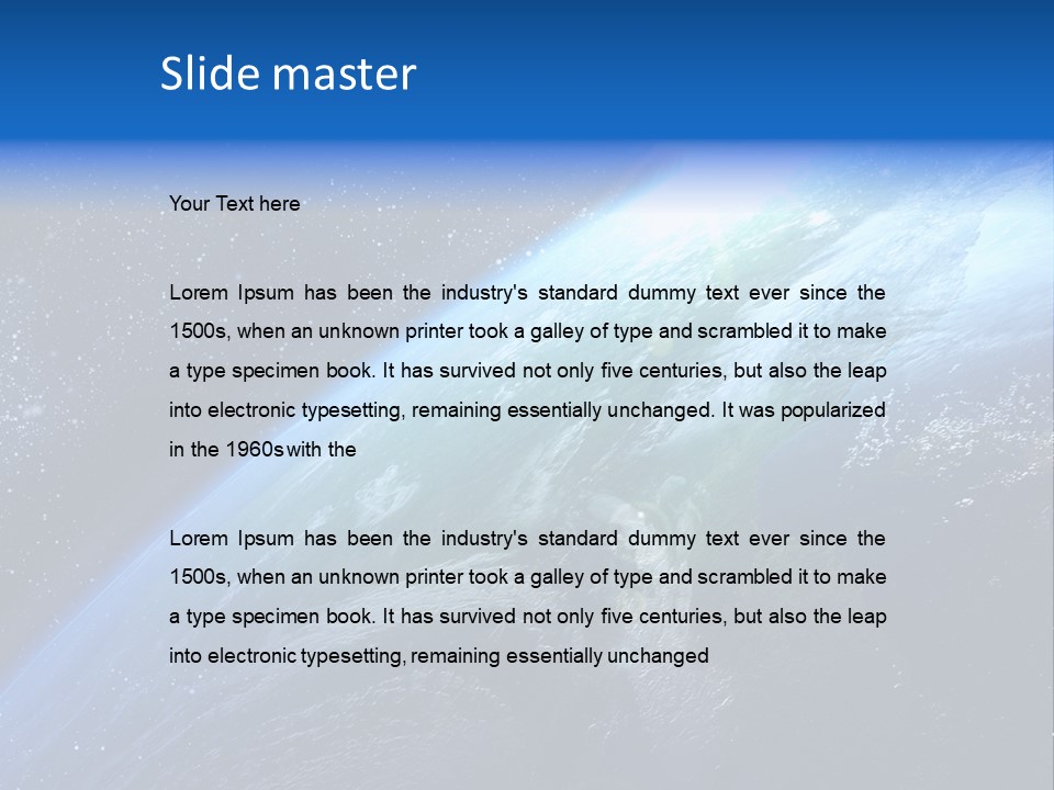 Science Planisph Spatial PowerPoint Template