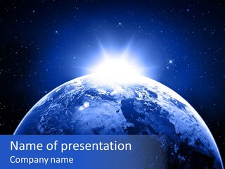 Night Continent Isolated PowerPoint Template