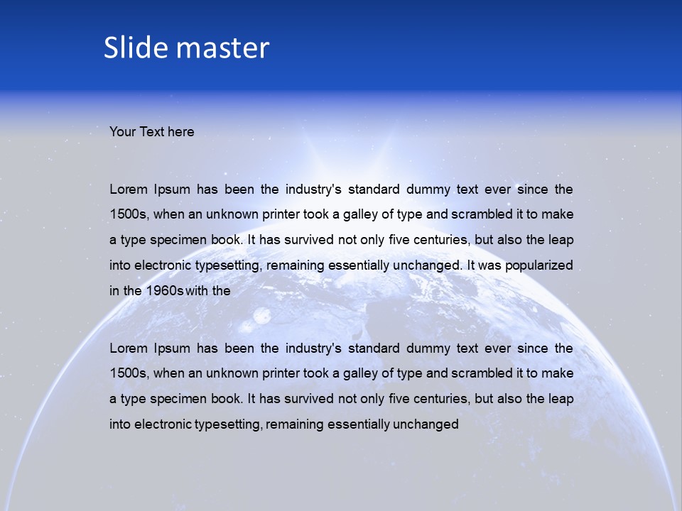 Night Continent Isolated PowerPoint Template