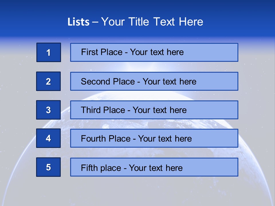 Night Continent Isolated PowerPoint Template