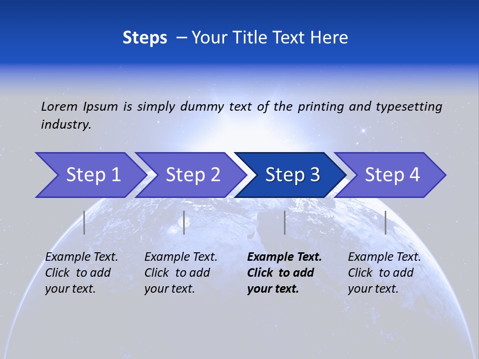 Night Continent Isolated PowerPoint Template