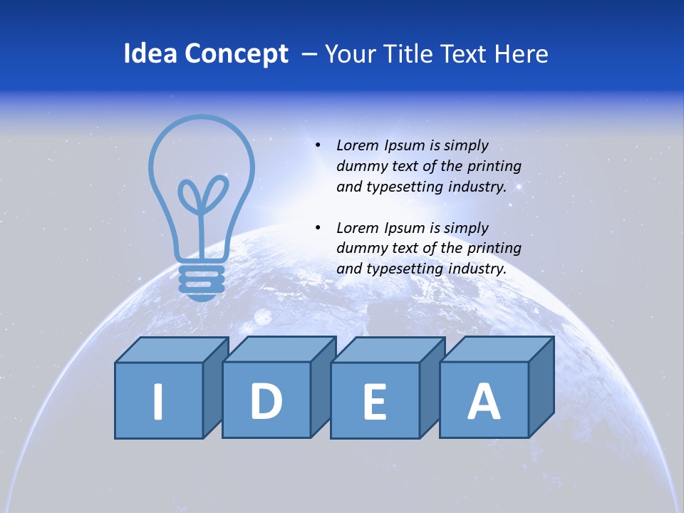 Night Continent Isolated PowerPoint Template