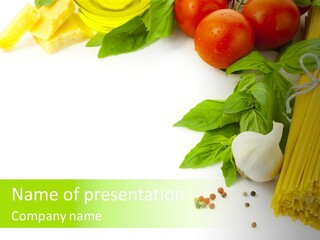 Oregano Basil Oil PowerPoint Template