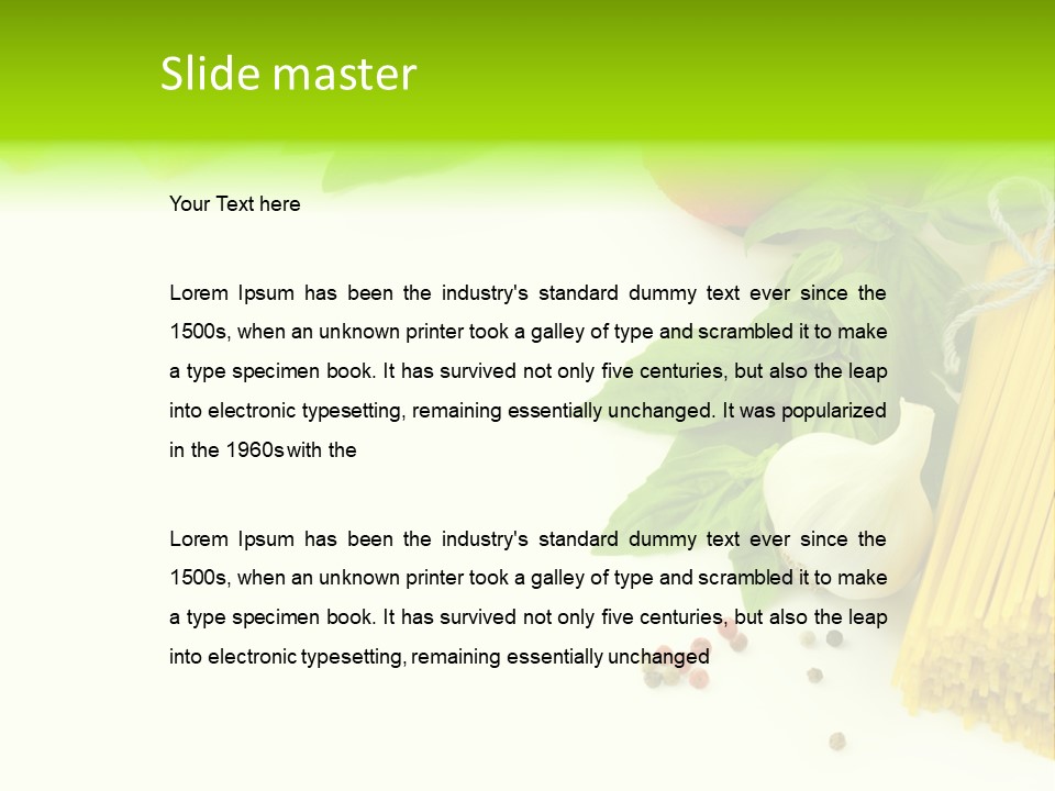 Oregano Basil Oil PowerPoint Template