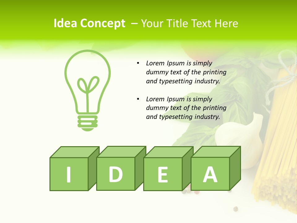 Oregano Basil Oil PowerPoint Template